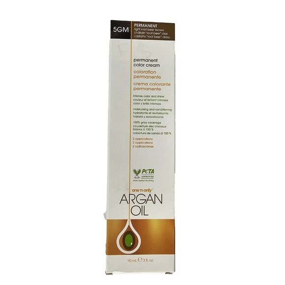One 'n Only 5GM Light Root Beer Brown Argan Oil Permanent Color Cream - Picture 1 of 1